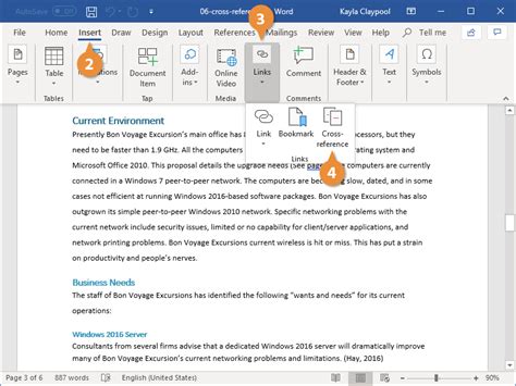 what is the purpose of cross reference in word