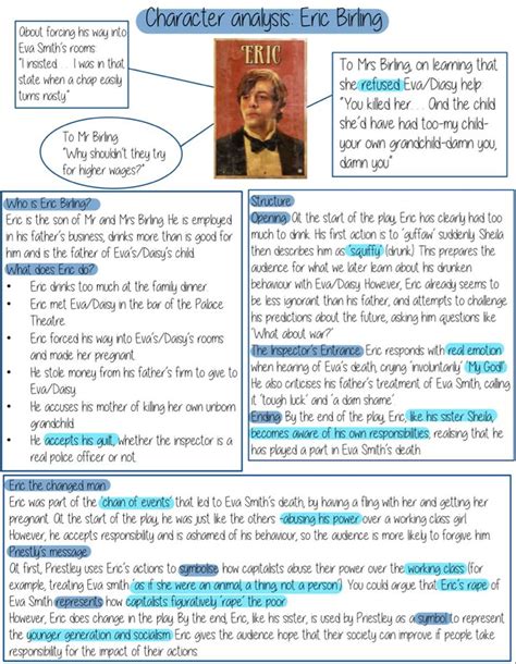 what is the purpose of eric in an inspector calls