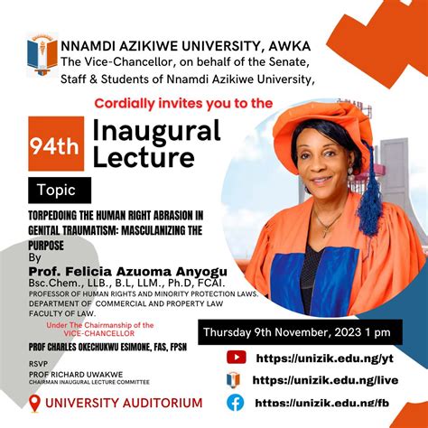 what is the purpose of inaugural lecture
