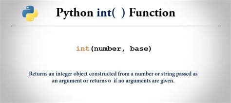 what is the purpose of int function in python