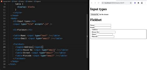 what is the purpose of the fieldset and legend element in html forms