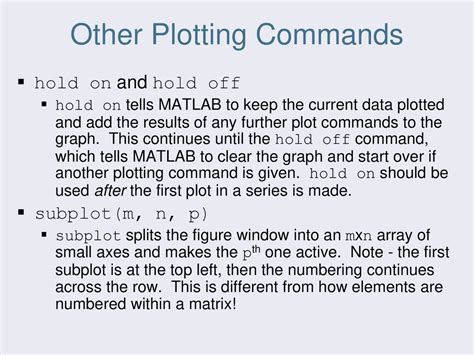 what is the purpose of the hold on command in matlab plotting