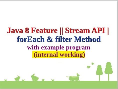 what is the purpose of the stream api foreach() method
