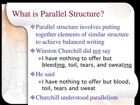 what is the purpose of using parallel structure in technical writing