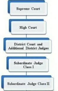 what is the pyramidal structure of courts in india draw a diagram and explain