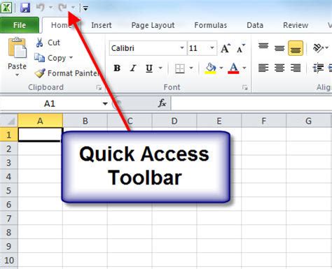 what is the quick access toolbar in excel