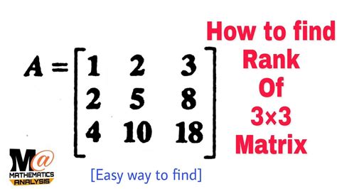 what is the rank of matrix with example