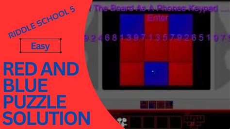 what is the red and blue code in riddle school 5
