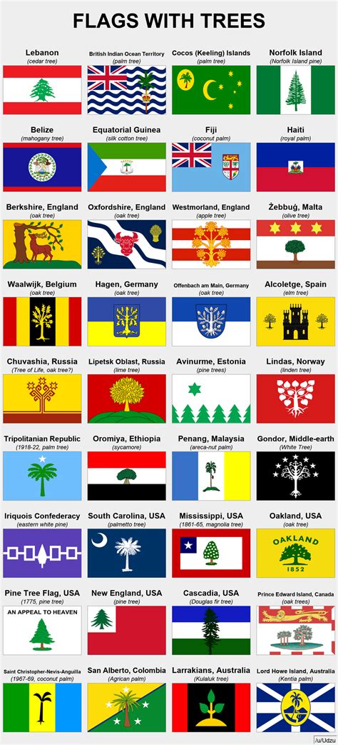 what is the red and white flag with a green tree in the middle