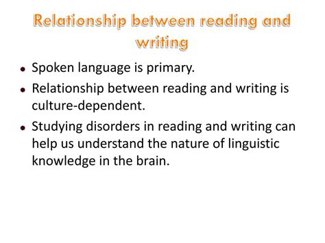 what is the relationship between reading and writing explain with examples