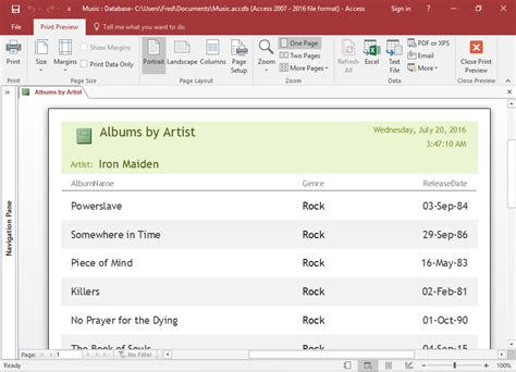 What Is The Report In Ms Access