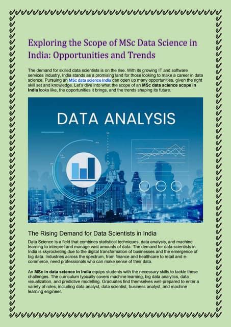 what is the scope of msc data science