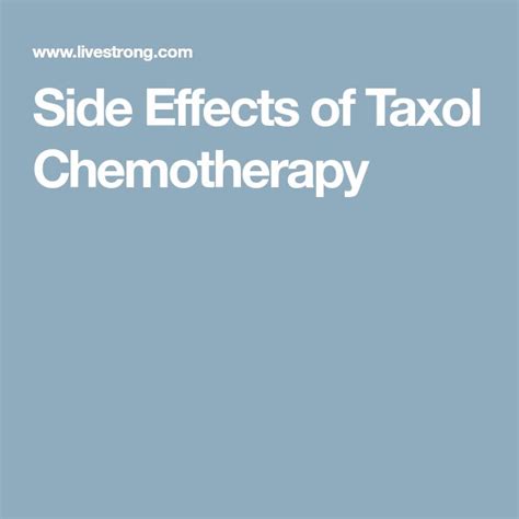 what is the side effects of taxol
