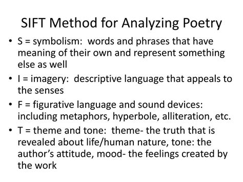 what is the sift method literature