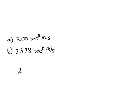what is the speed of light in ms in scientific notation