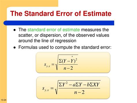 what is the standard error of the estimate measure in regression analysis