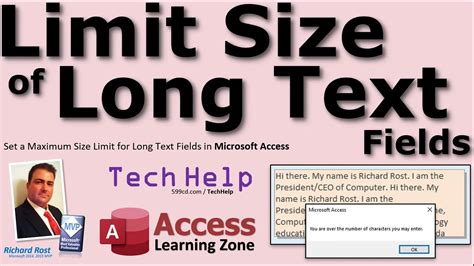 what is the storage size of long text memo and text data type in ms access
