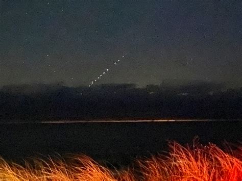 what is the string of lights in the sky right now