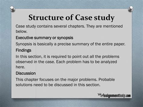 what is the structure of a case study