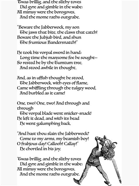 what is the summary of the poem jabberwocky
