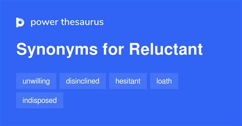 what is the synonym for reluctant