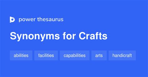 what is the synonym of crafts