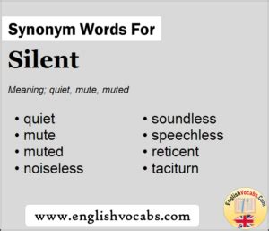 what is the synonym of silent