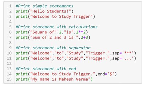 what is the syntax of print statement