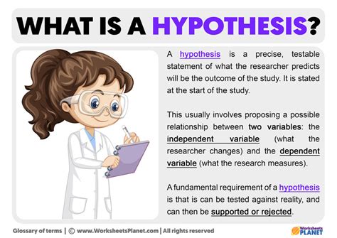 what is the technical definition of hypothesis in research
