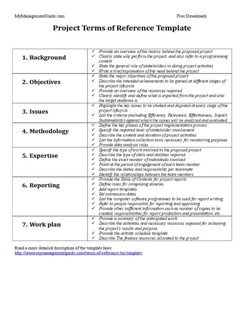 what is the terms of reference in a report