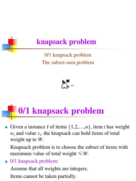 what is the time complexity of the knapsack algorithm