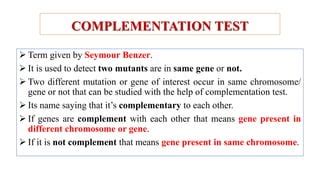 what is the use of complementation test