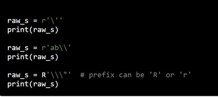 what is the use of raw string in python
