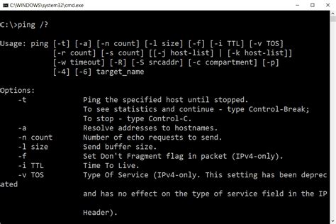 what is the use of the ping command in the command prompt in the windows operating system