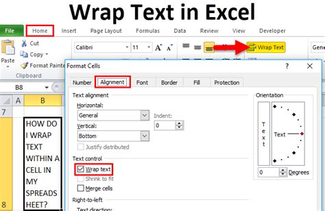 what is the use of wrap text feature in ms excel