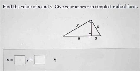 Pythagorean Theorem in Simplest Radical Form Math, Algebra