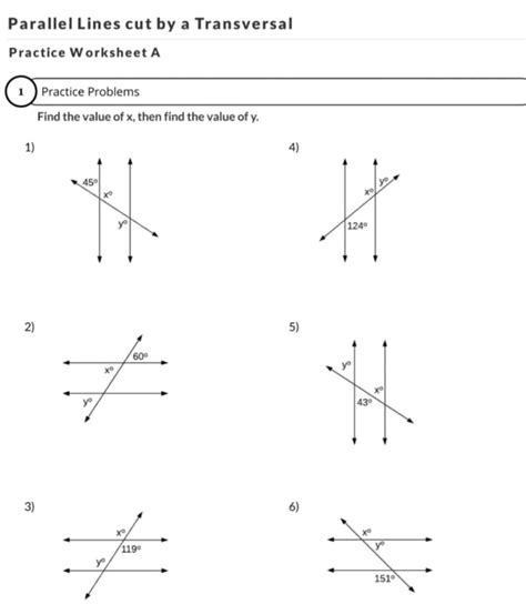 What Is The Value Of X Practice With Lines Cut By A Transversal