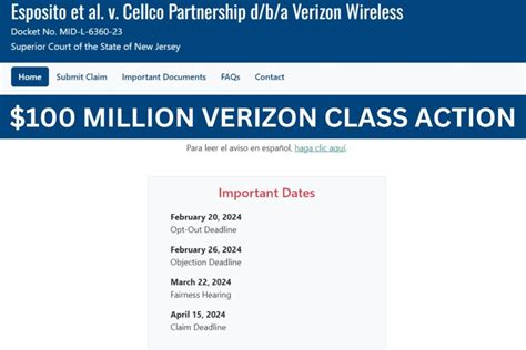 what is the verizon class action settlement
