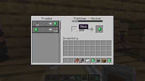 what is the villager that trades sticks