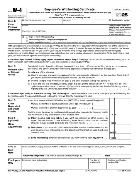 W4 Form Basics for Small Business Owners Addify