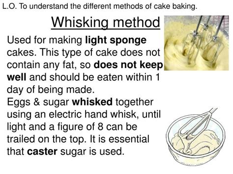 what is the whisking method in cake making