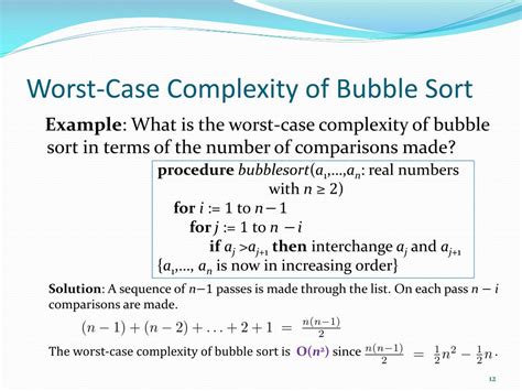 what is the worst case complexity of bubble sort