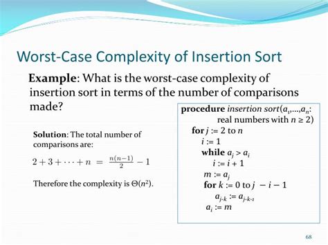 what is the worst case complexity of insertion sort