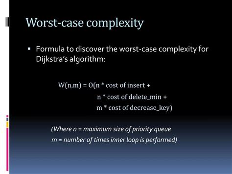 what is the worst case time complexity of dijkstra's algorithm using a min heap