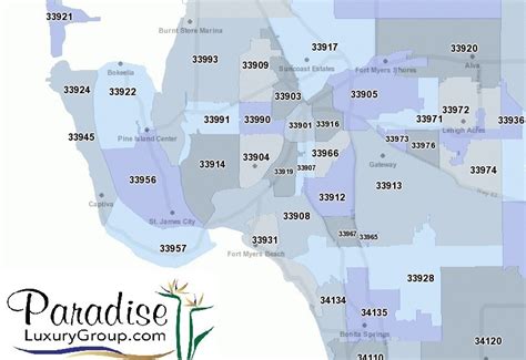 Fort Myers Zip Code Map Zip Code Map