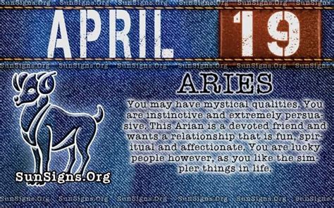 what is the zodiac for april 19