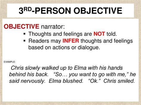 what is third person objective point of view examples