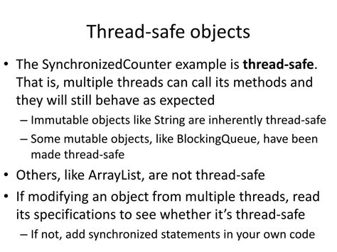 What Is Thread Safe Object