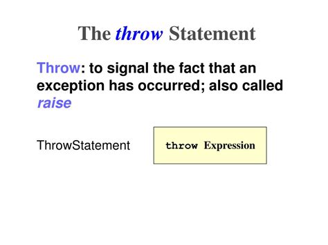 What Is Throw Statement In C++