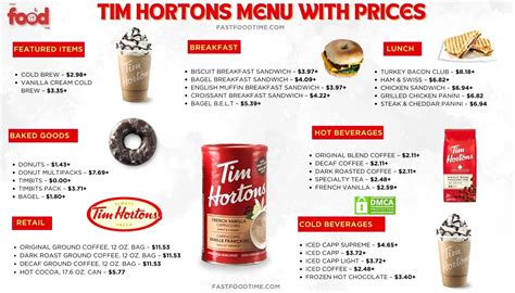 What Is Tim Hortons Menu